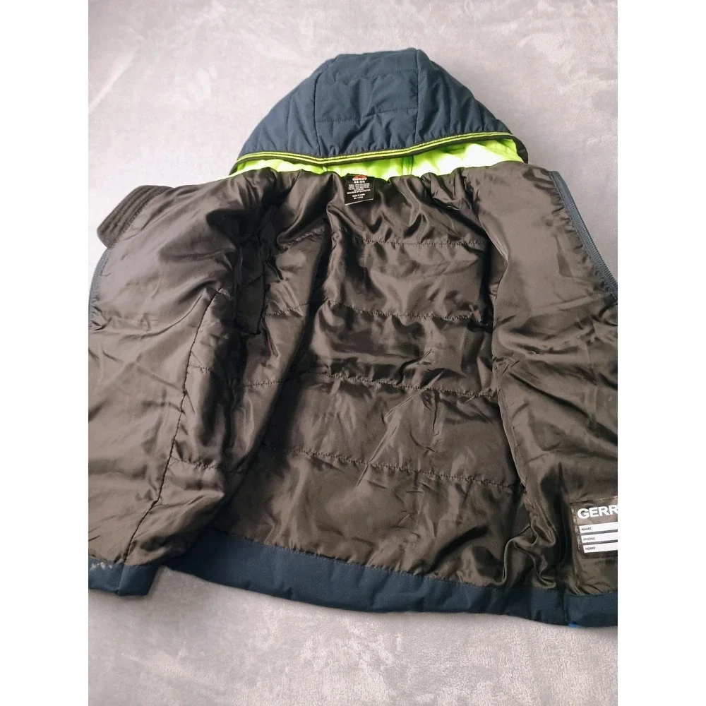 Gerry Jacket Kids XS 5/6 Blue Black‎ Hooded Puffer Full Zip Insulated Winter